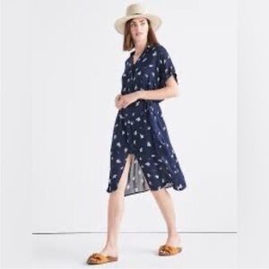 Navy Blue Floral Dress